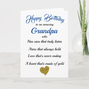 Bonne carte de typographie noire Bleue Grand-père 