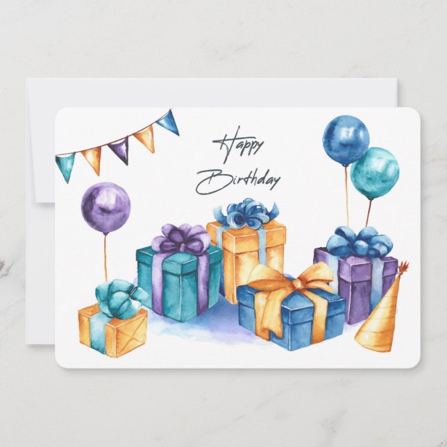 Bonne carte de vacances d'anniversaire (Devant)