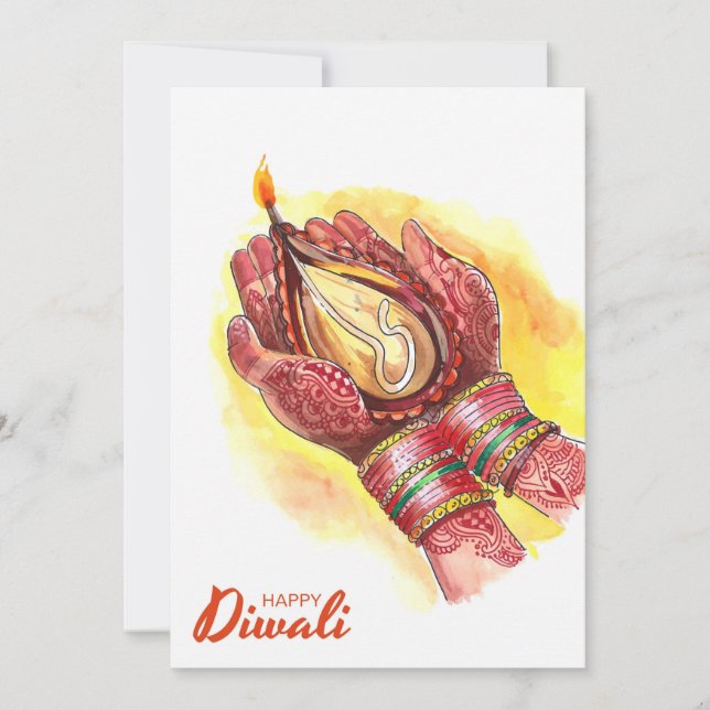 Bonne carte de vacances Diwali (Devant)