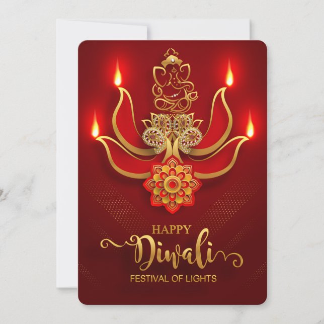 Bonne carte de vacances Diwali (Devant)