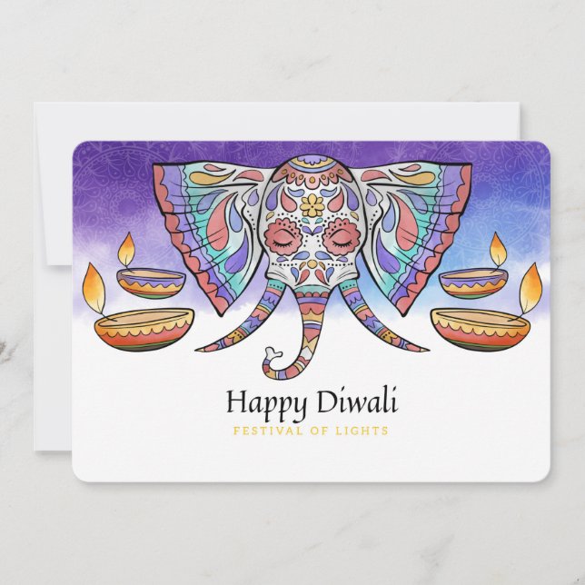 Bonne carte de vacances Diwali (Devant)