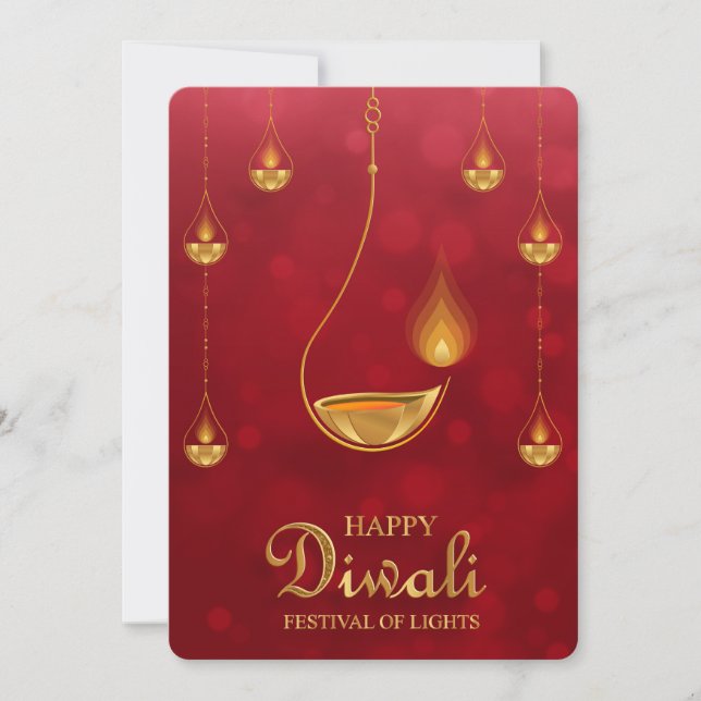 Bonne carte de vacances Diwali (Devant)
