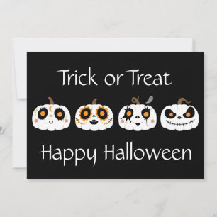 Bonne carte de vacances Halloween Jack-O-Lanterns