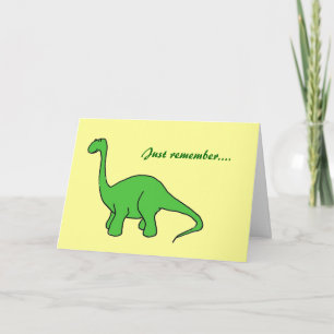 Bonne carte de vieillesse Dinosaur Anniversaire
