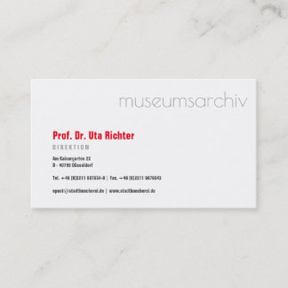 Bonne carte de visite claire à lire
