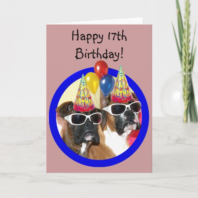 Bonne carte de voeux 17th Birthday boxers (Devant)