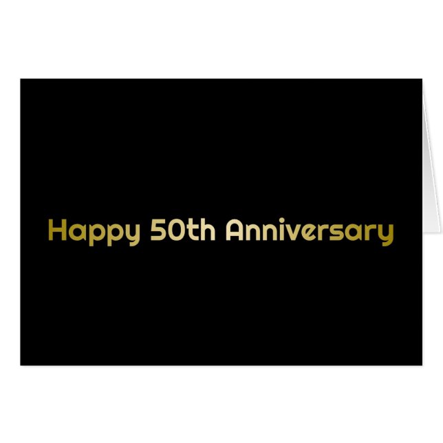 Bonne carte de voeux 50e anniversaire (Devant horizontal)
