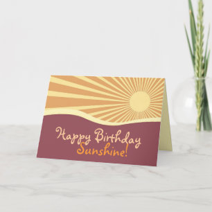 Bonne carte de voeux Anniversaire Sunshine Hills
