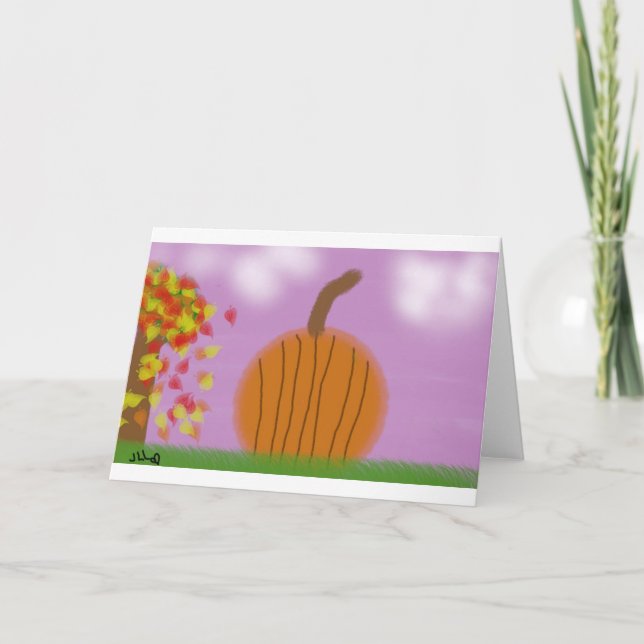 Bonne Carte de voeux Automne (Devant)