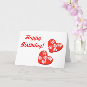 Bonne carte de voeux Coeur Anniversaire Cookie