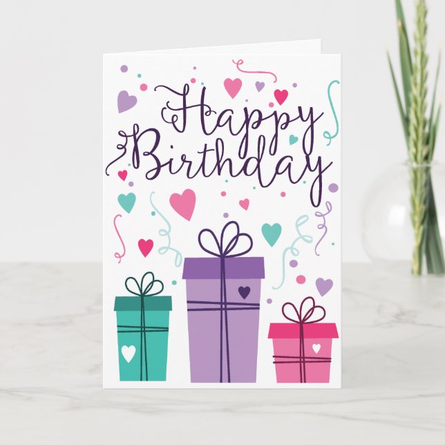 Bonne carte de voeux d'anniversaire (Devant)