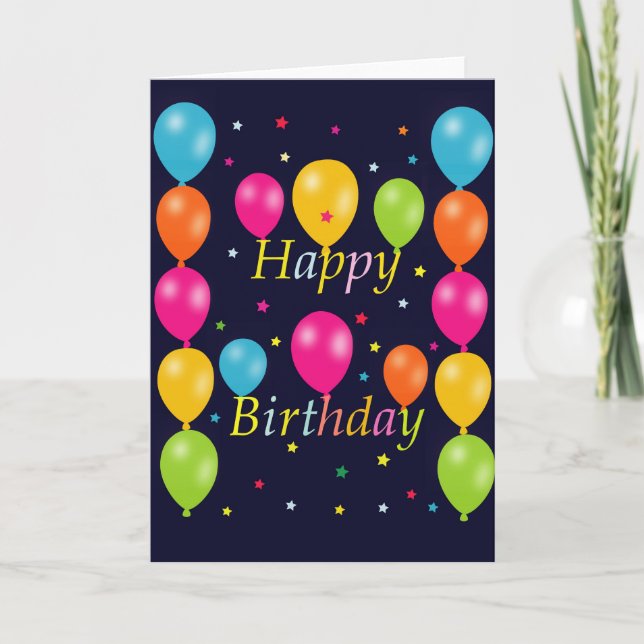 Bonne carte de voeux d'anniversaire (Devant)