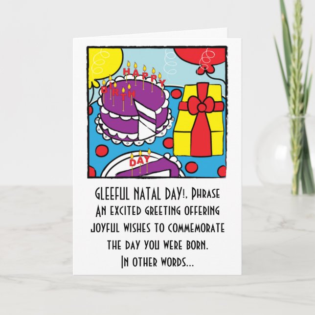 Bonne carte de voeux d'anniversaire (Devant)