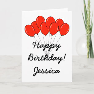 Bonne carte de voeux d'anniversaire avec ballons r