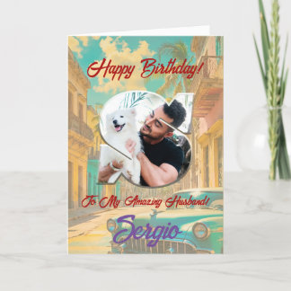 Bonne carte de voeux d'anniversaire avec photo