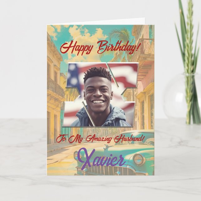 Bonne carte de voeux d'anniversaire avec photo (Devant)