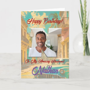 Bonne carte de voeux d'anniversaire avec photo