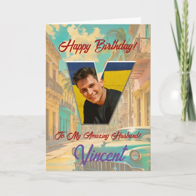 Bonne carte de voeux d'anniversaire avec photo (Devant)
