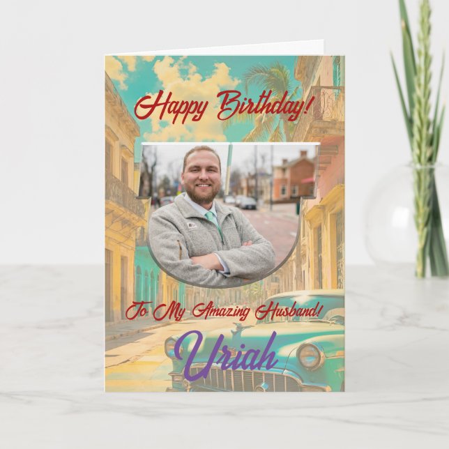 Bonne carte de voeux d'anniversaire avec photo (Devant)
