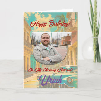 Bonne carte de voeux d'anniversaire avec photo