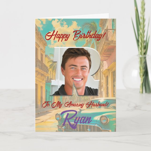 Bonne carte de voeux d'anniversaire avec photo (Devant)