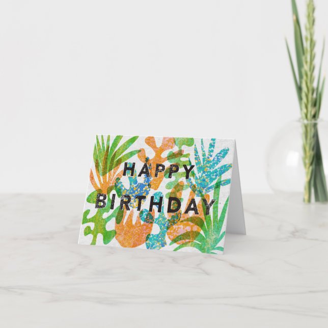 Bonne carte de voeux d'anniversaire dans l'effet s (Devant)