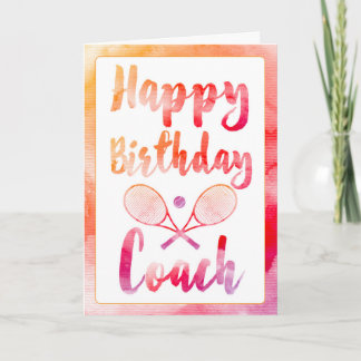Bonne carte de voeux d'anniversaire de Tennis Coac