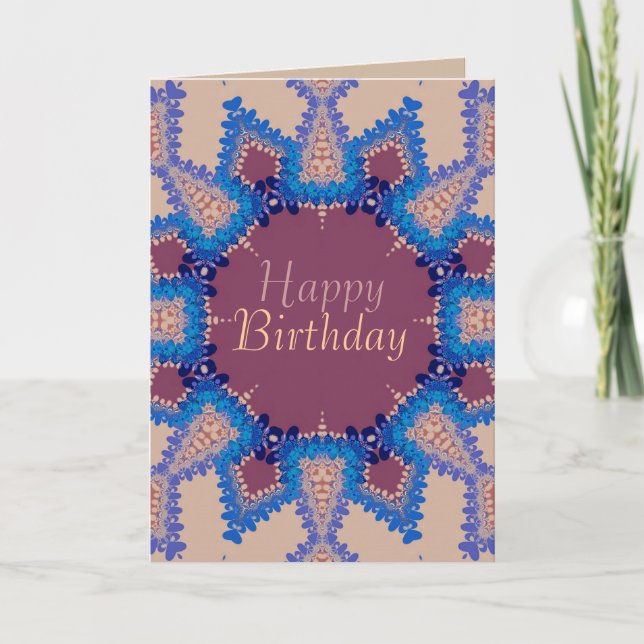 Bonne carte de voeux d'anniversaire Lace Star (Devant)