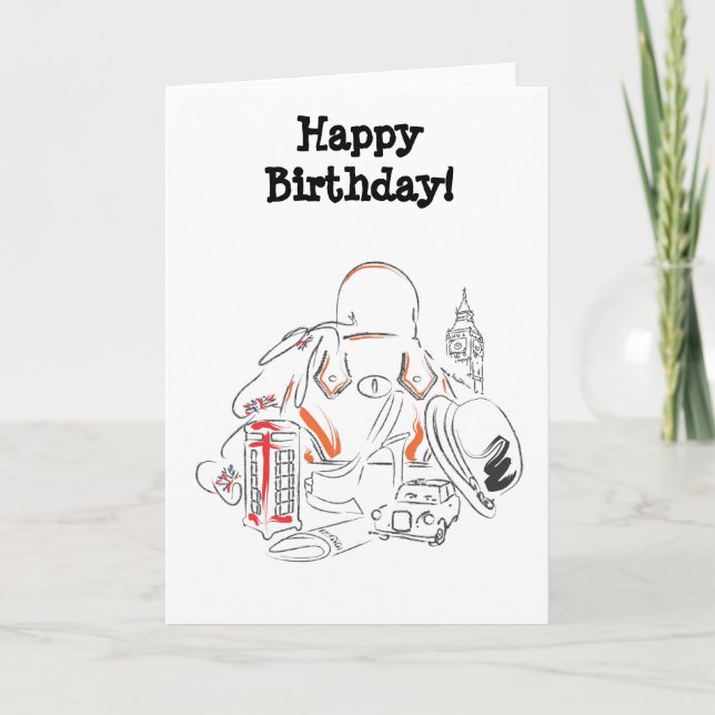 Bonne carte de voeux d'anniversaire Londres (Devant)