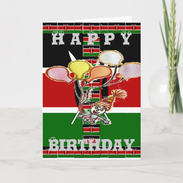 Bonne carte de voeux d'anniversaire Modèle vertica (Devant)