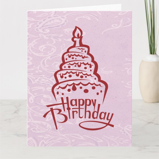 Bonne carte de voeux d'anniversaire pliée (Devant)