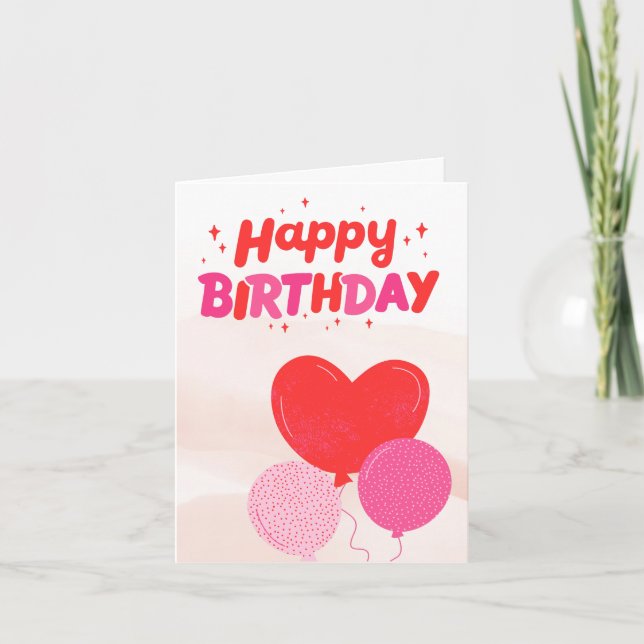 Bonne carte de voeux d'anniversaire pliée (Devant)