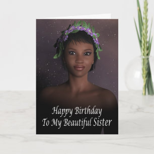 Bonne carte de voeux d'anniversaire Soeur Pagan