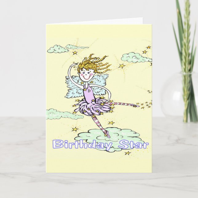 Bonne carte de voeux d'anniversaire Star Fairy (Devant)