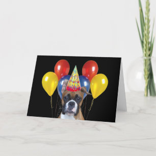 Bonne carte de voeux de boxer anniversaire