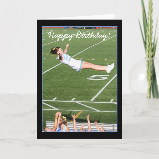 Bonne carte de voeux d'Pom-pom girl d'anniversaire (Devant)