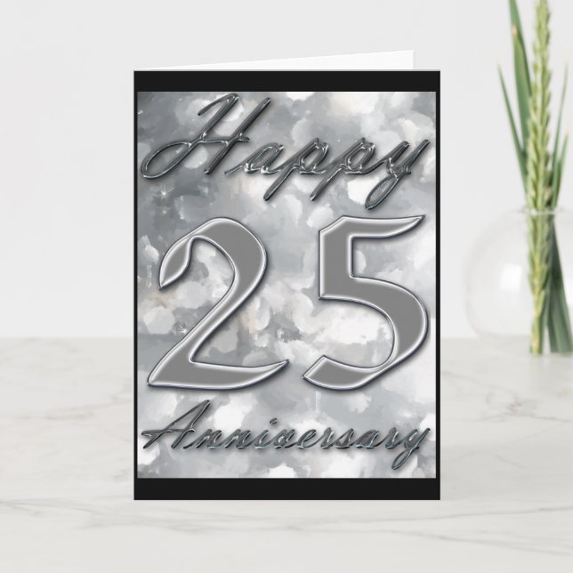Bonne carte de voeux du 25e anniversaire (Devant)
