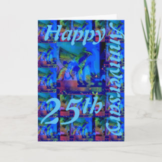 Bonne carte de voeux du 25e anniversaire