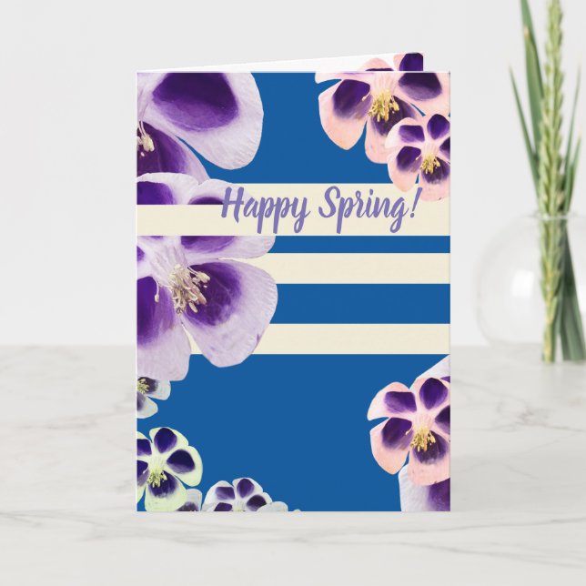 Bonne carte de voeux Floral printemps (Devant)