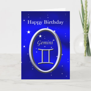 Bonne carte de voeux Gemini anniversaire
