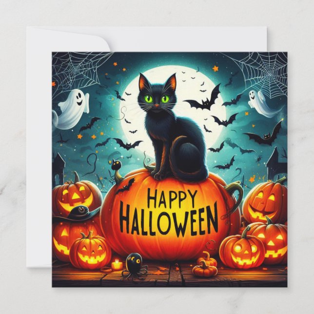 Bonne Carte de voeux Halloween (Devant)