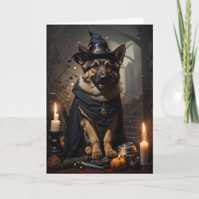 Bonne carte de voeux Halloween (chien) (Devant)