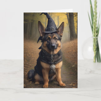 Bonne carte de voeux Halloween (chien)