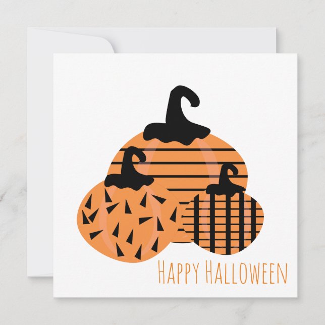 Bonne carte de voeux Halloween | Geo Citrouilles (Devant)