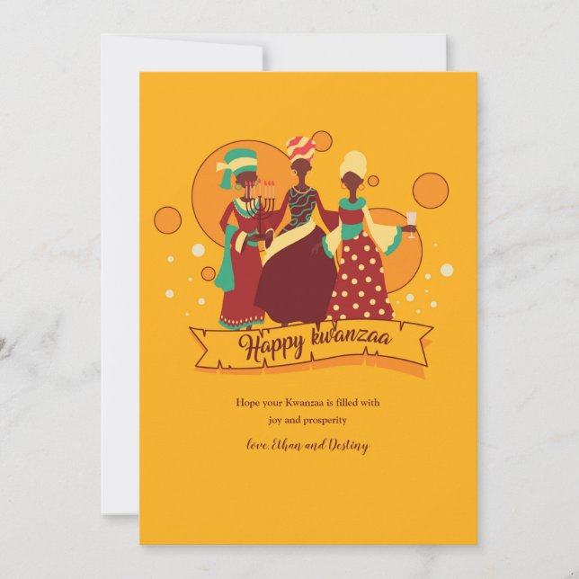 Bonne carte de voeux Kwanzaa (Devant)