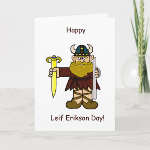 Bonne carte de voeux Leif Erikson Day