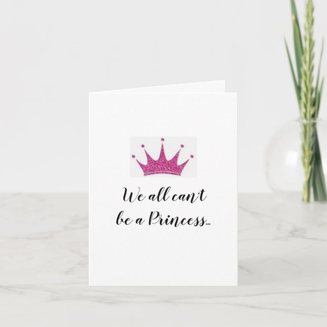 Bonne carte de voeux pliée Princesse Anniversaire (Devant)