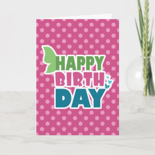 Bonne carte de voeux pois papillon d'anniversaire