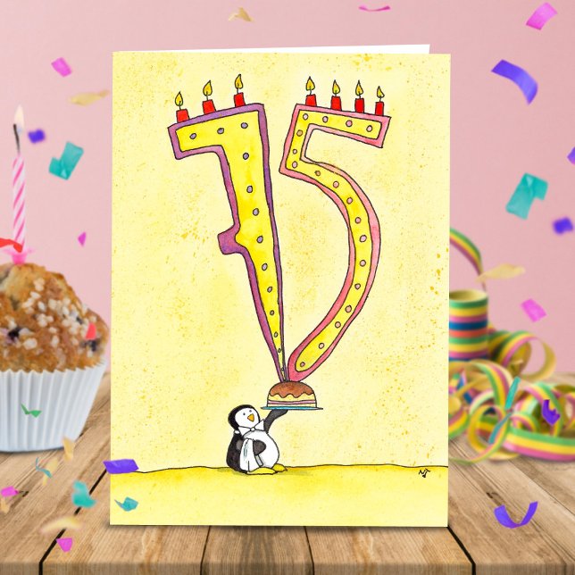 Bonne carte de voeux pour 75e anniversaire par Nic (Créateur téléchargé)