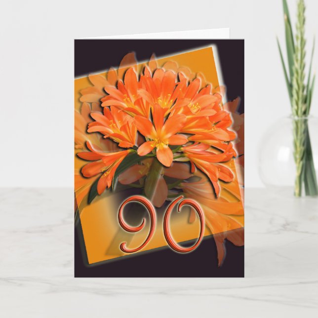Bonne carte de voeux pour 90e anniversaire (Devant)